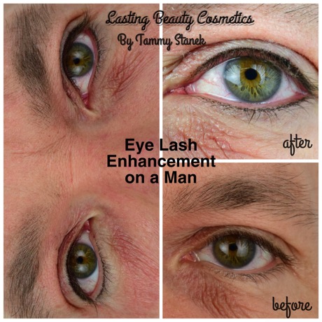 Mans eyelash enhancements by Lasting Beauty Cosmetics